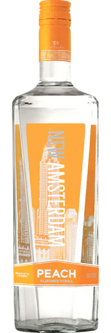 New Amsterdam Peach Flavored Vodka – Smooth Infused Vodka (35% ABV)