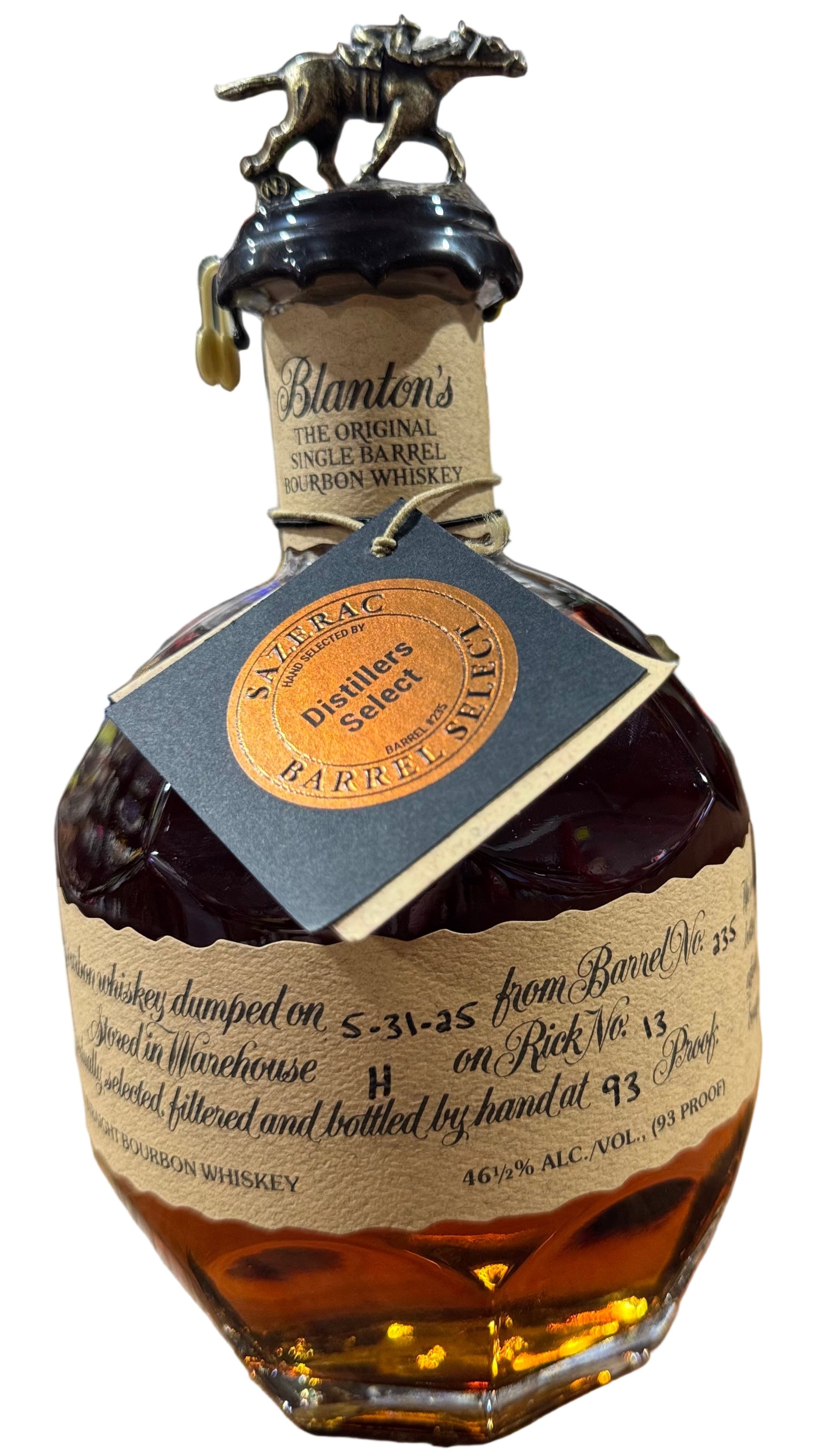 Blanton’s Original Single Barrel Select Bourbon