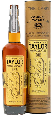 Colonel E.H. Taylor Barrel Proof Rye Whiskey 126 Proof. Very limited Item.