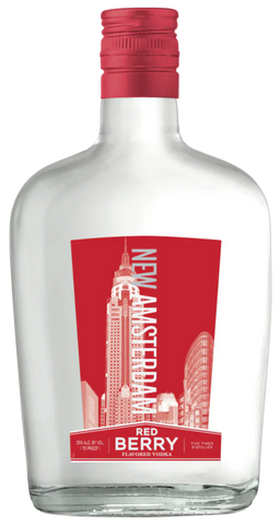 New Amsterdam Red Berry Flavored Vodka – Infused Vodka Spirit (375ml, 35% ABV)