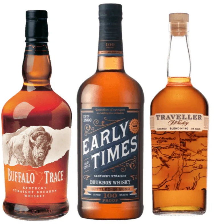 American Whiskey Legends Trio – Buffalo Trace, Early Times & Traveller