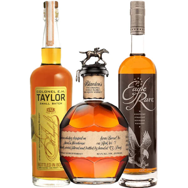 Blanton’s Single Barrel, Eagle Rare 10 Year & Colonel E.H. Taylor Small Batch Bourbon Bundle (3 x 750ml)
